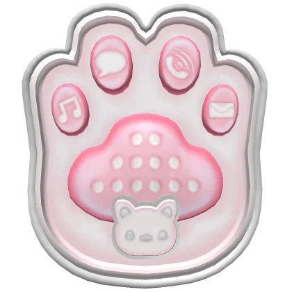 Kitty Paw Phone - White