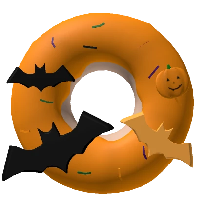 Orange Icing Halloween Donut