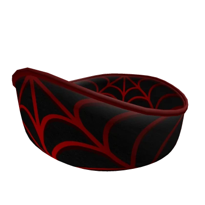 Red Spider Web Black Bandana Mask