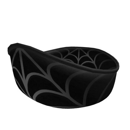 Black Spider Web Black Bandana Mask
