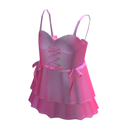 Ballerina corset dress with bows - Hot pink