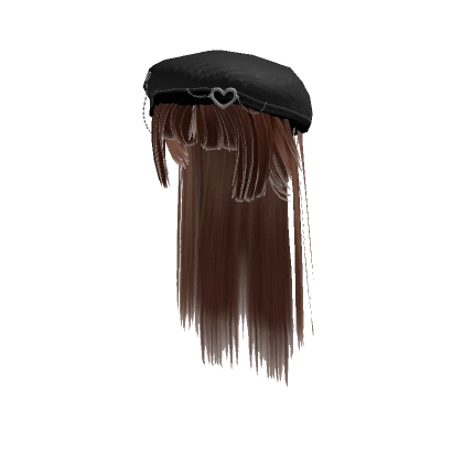 (Hair 3.0) Beret Long Brown Hair