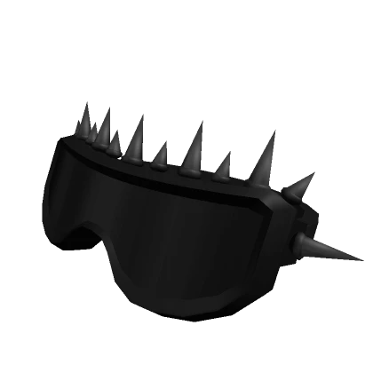 Black Tactical Spiked Goggles (Raised)