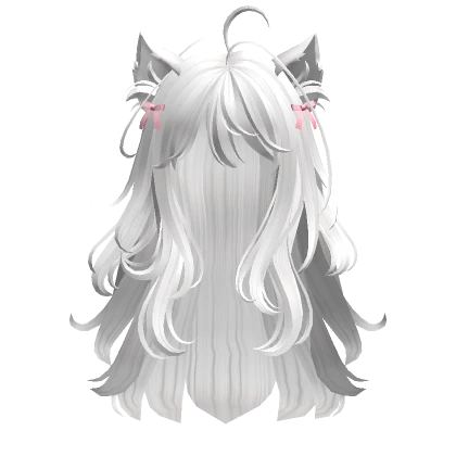 Cute Cat Ears Hairstyle(White)