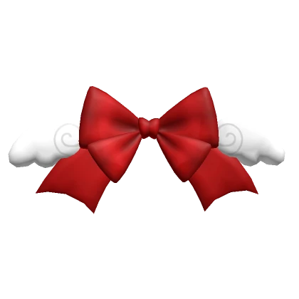 Red Angel Head Bow