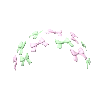 Pink Green Mini Dainty Ribbons