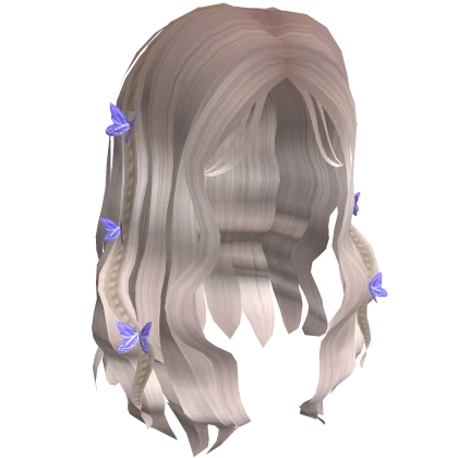 Wavy Y2K Cute Butterfly Clips Hair Ash