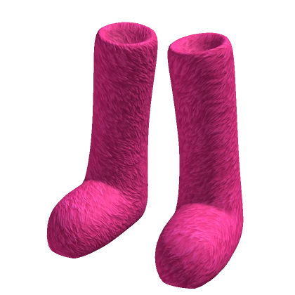Hot Pink Fur Boots Y2K