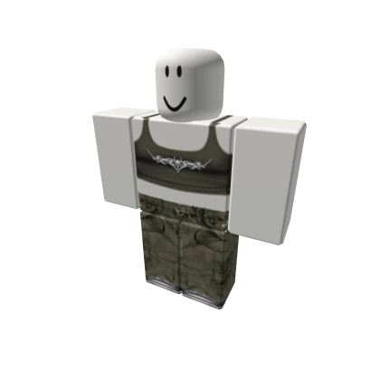 y2k da hood girl green cargo set