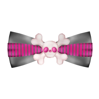 JUMBO Skull Bow - Hot Pink