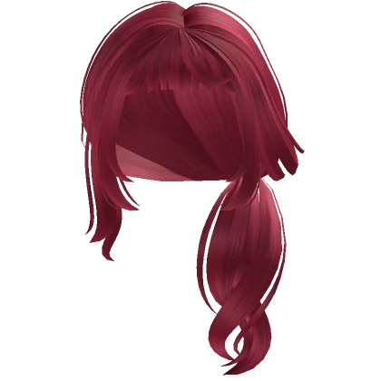 Cute Low Side Pigtails (Dark Pink)