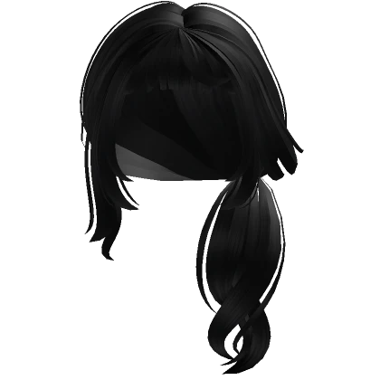 Cute Low Side Pigtails (Black)