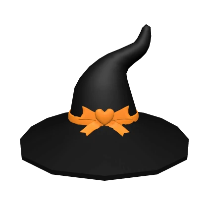 Cute Halloween Witch Hat in Orange