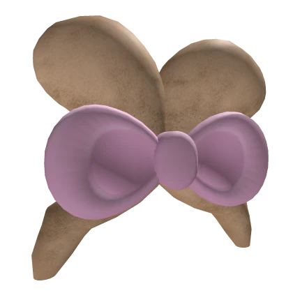 Ears Tied With a Bow - Beige n Pink