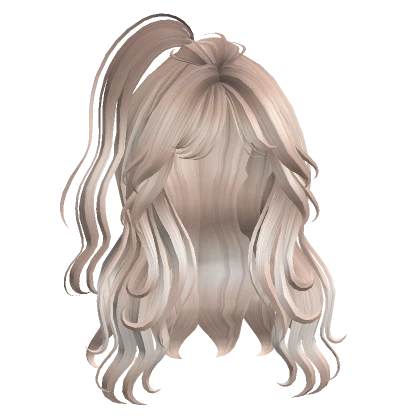 ♡ platinum blonde adorable long wavy anime hair