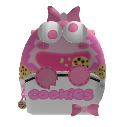 Pink Fluffy Cookie Animal Backpack
