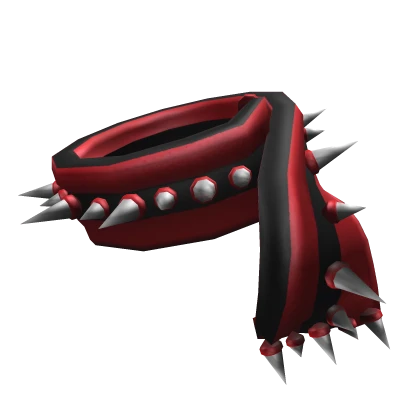 Red Spiked Scarf