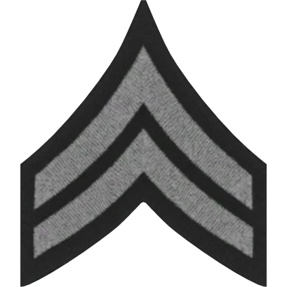 Silver Corporal Rank Patch