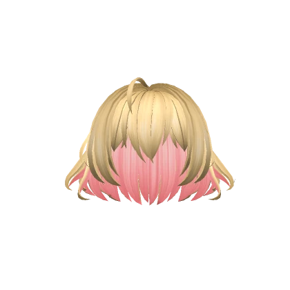 Blonde Fluffy Bob w/ Pink Underlights