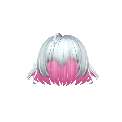 White Fluffy Bob w/ Pink Underlights