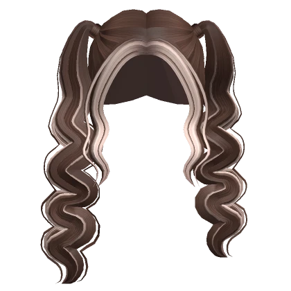 Two-Tone Super Wavy Pigtails (Brown & Blonde)