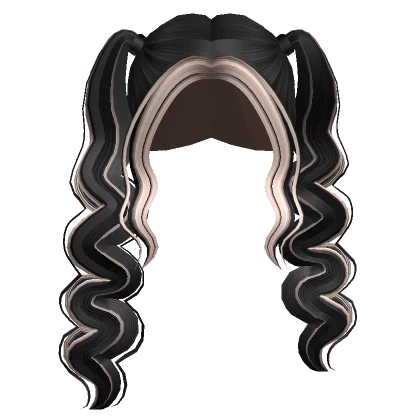 Two-Tone Super Wavy Pigtails (Black & Blonde)