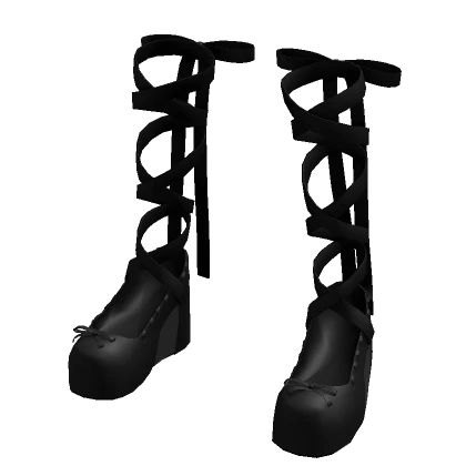 Black High Lace Heels