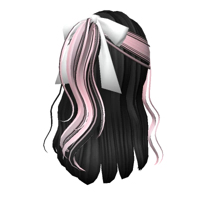 Two-Tone Cottage Girl Hair (Black & Pink)