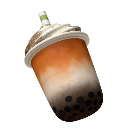 Brown Sugar Boba Drink with Whip Cream