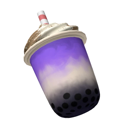 Taro Boba Drink with Whip Cream