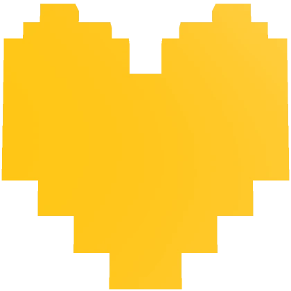 Orange Pixel Heart