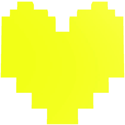 Yellow Pixel Heart