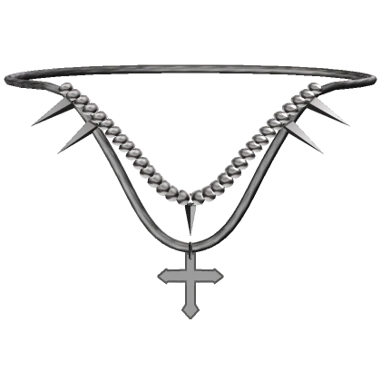 Spike & Cross Necklace