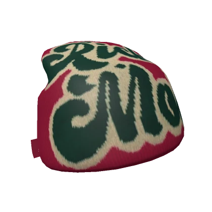 Hot Pink Dark Green Rich Mob Y2K Beanie