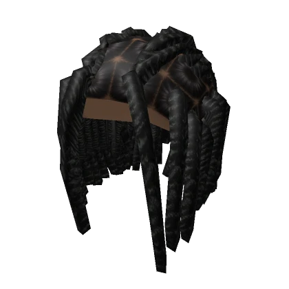 Backswept Ponytail Dreads in Black