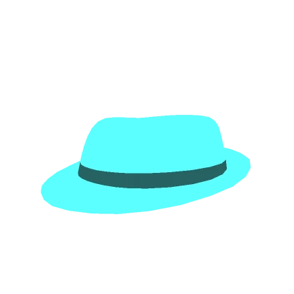 Cyan Neon Glow Fedora