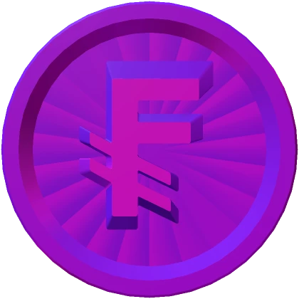 Neon Purple "F" Coin