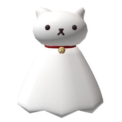 Cute Ghost Cat Headpet in White