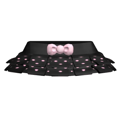 ♡ kawaii mini polka dot ruffle skirt black