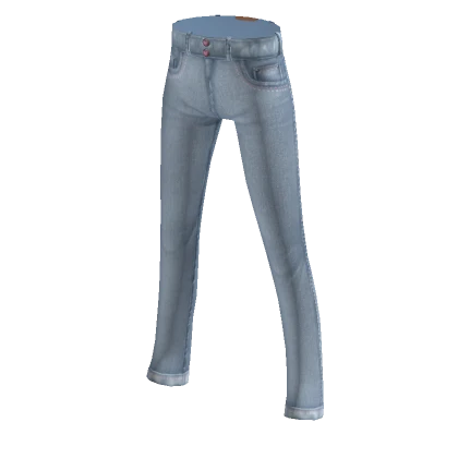 Skinny Jeans - Light Blue & Pink Hearts