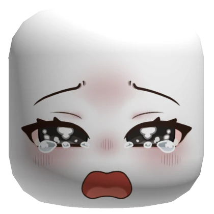 Crying Chibi Face Mask