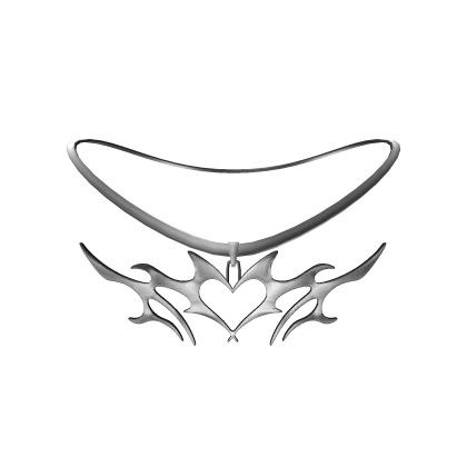 Y2K Chrome Heart Necklace - 3.0