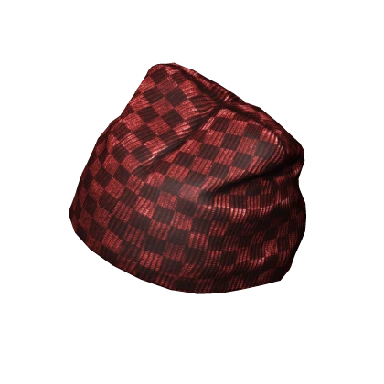 Essential Beanie Checkered Red