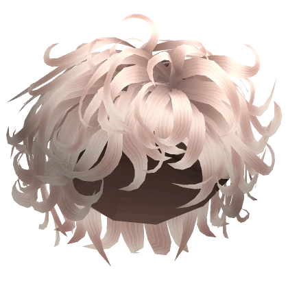 Messy Curly Hair Platinum Blonde