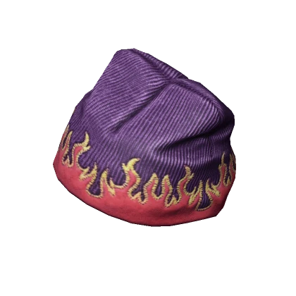 Essential Beanie Purple Flames