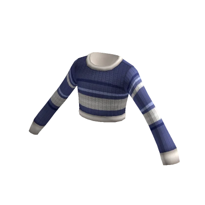 Crop Sweater - Blue Stripe