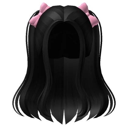 Luscious Half Up Hair With Pink Bows