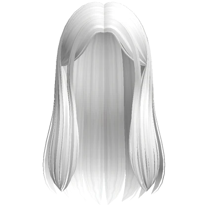 Soft Long Straight Hime Hair (White)