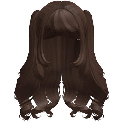 Siren Half Up Curly Hair ( Brown )