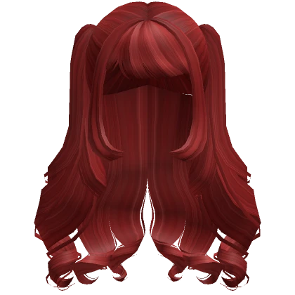 Siren Half Up Curly Hair ( Red )